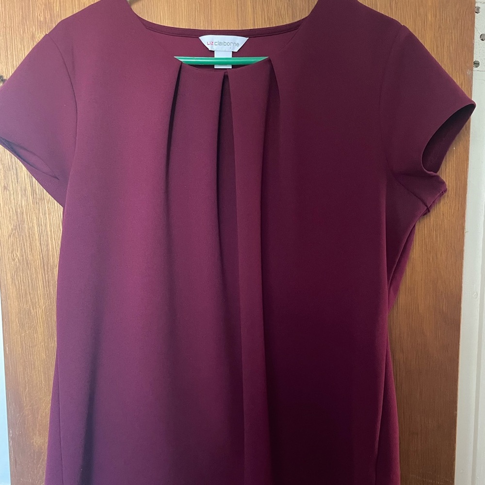 Liz Claiborne Rich Burgundy Blouse